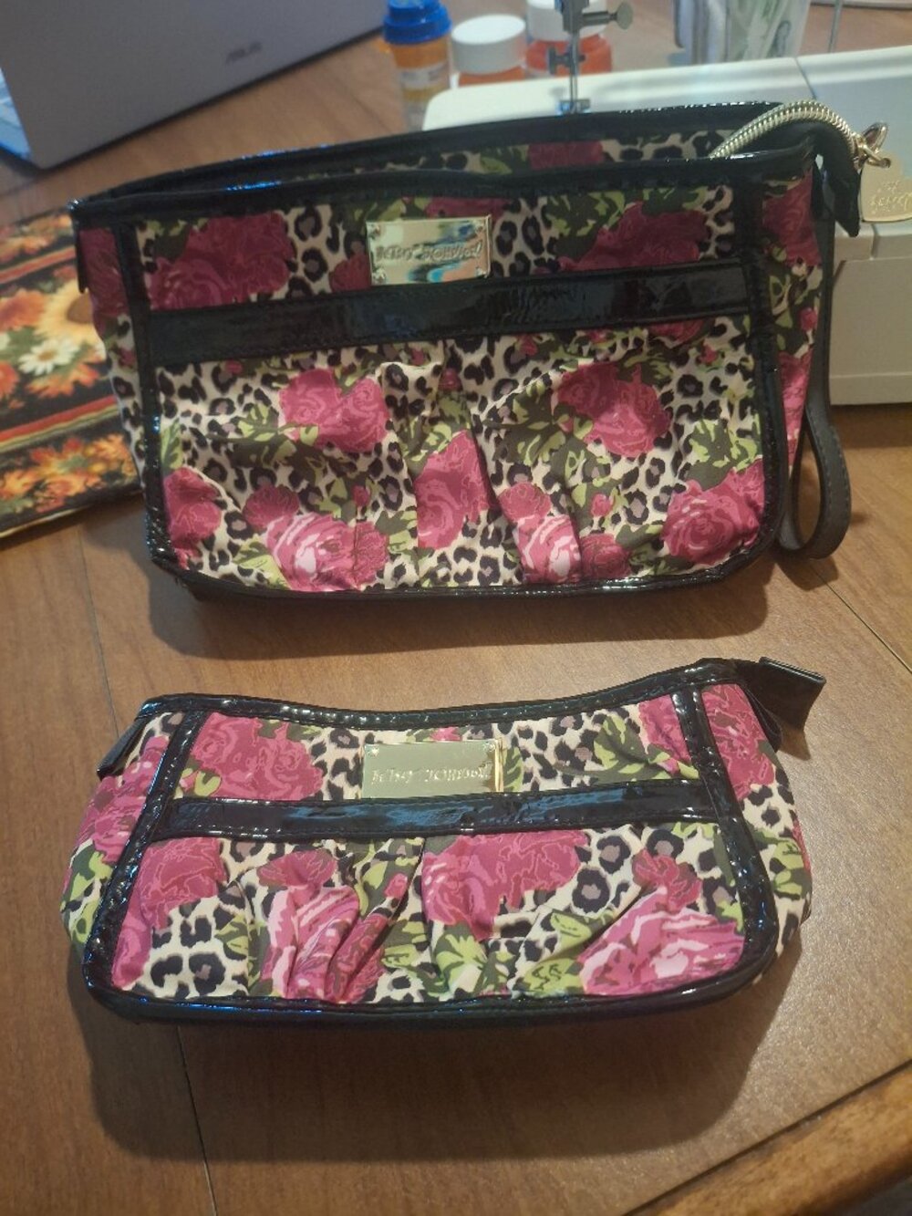 Betsey Johnson Wristlet and Small Purse Set